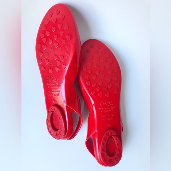 OkaB Slingback Rubber Closed Toe Sandals Size 7 - Picture 4 of 6